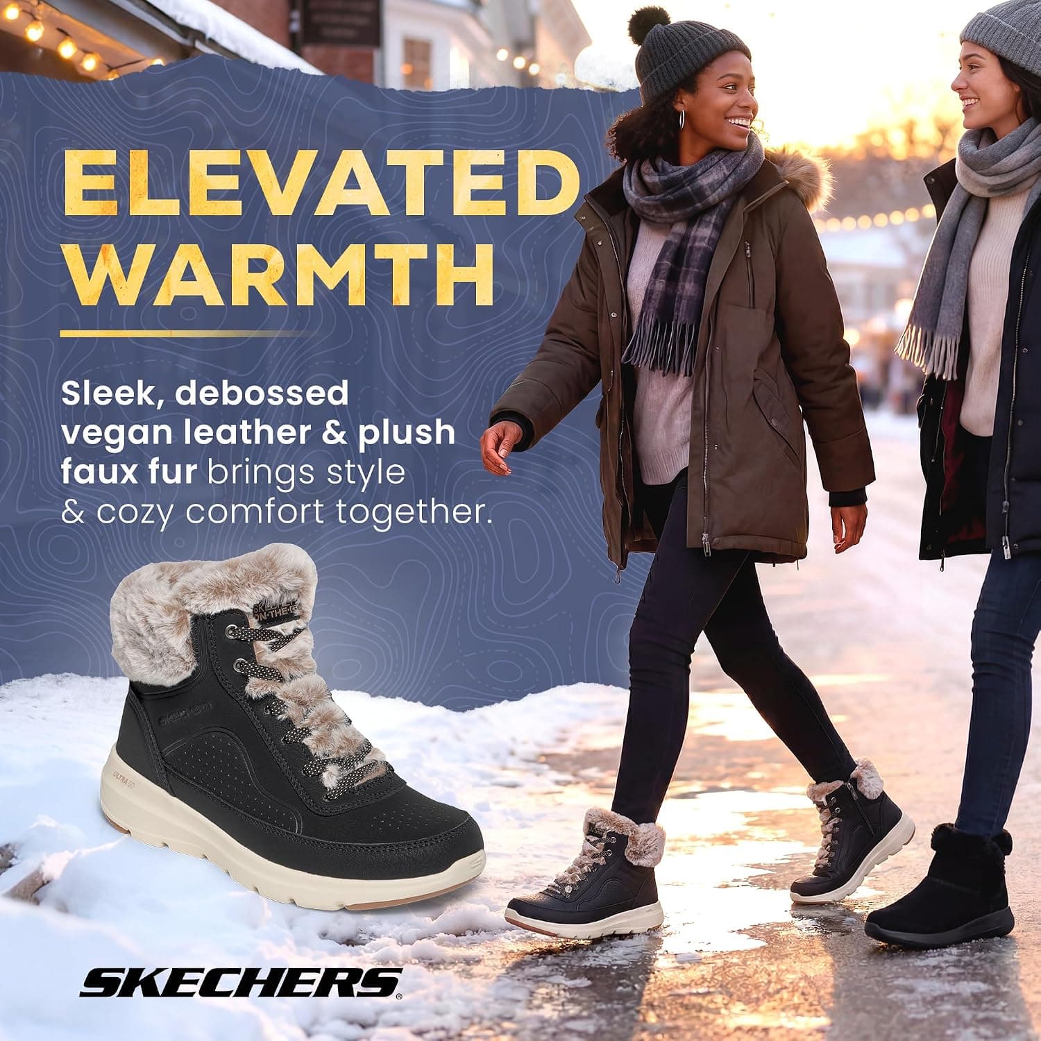 نیمبوت کتانی زنانه Skechers مدل On-The-go Glacial Ultra نیمبوت کتانی زنانه Skechers مدل On-The-go Glacial Ultra