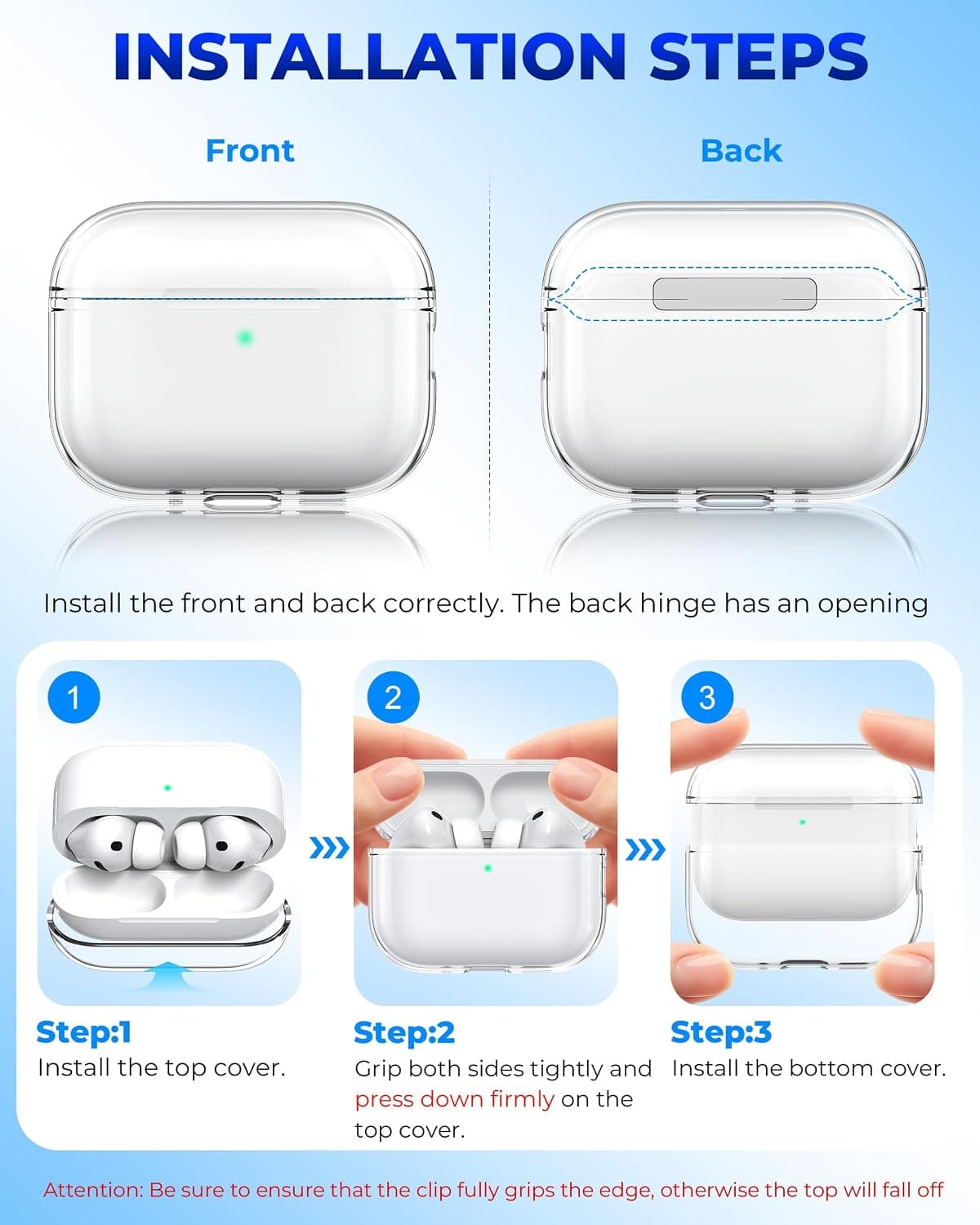 قاب محافظ BAQIEJY شفاف نرم ضدضربه سفید مدل AirPods Pro 3 قاب محافظ BAQIEJY شفاف نرم ضدضربه سفید مدل AirPods Pro 3