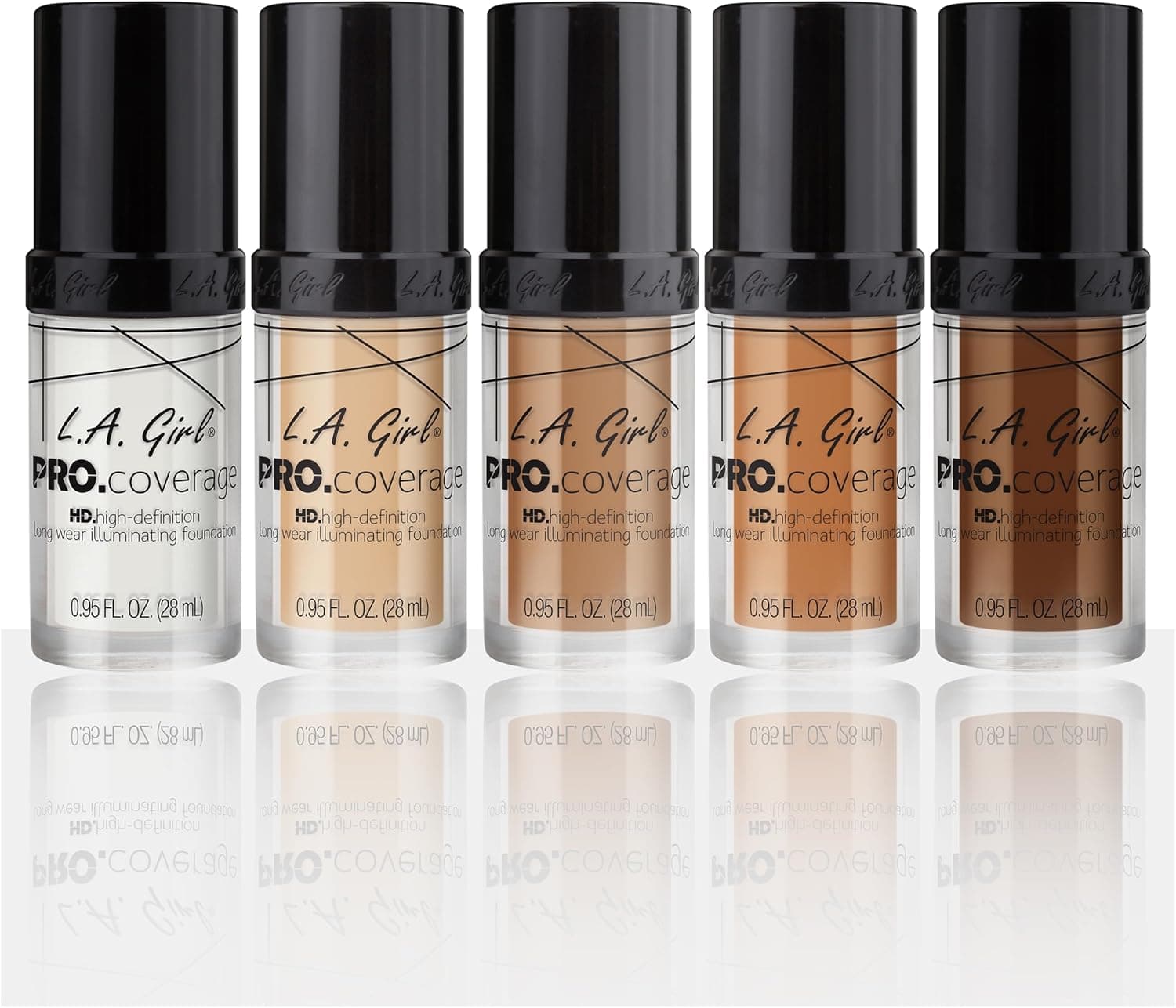 فاندیشن مایع L.A Girl Pro Coverage Luminous رنگ سفید فاندیشن مایع L.A Girl Pro Coverage Luminous رنگ سفید