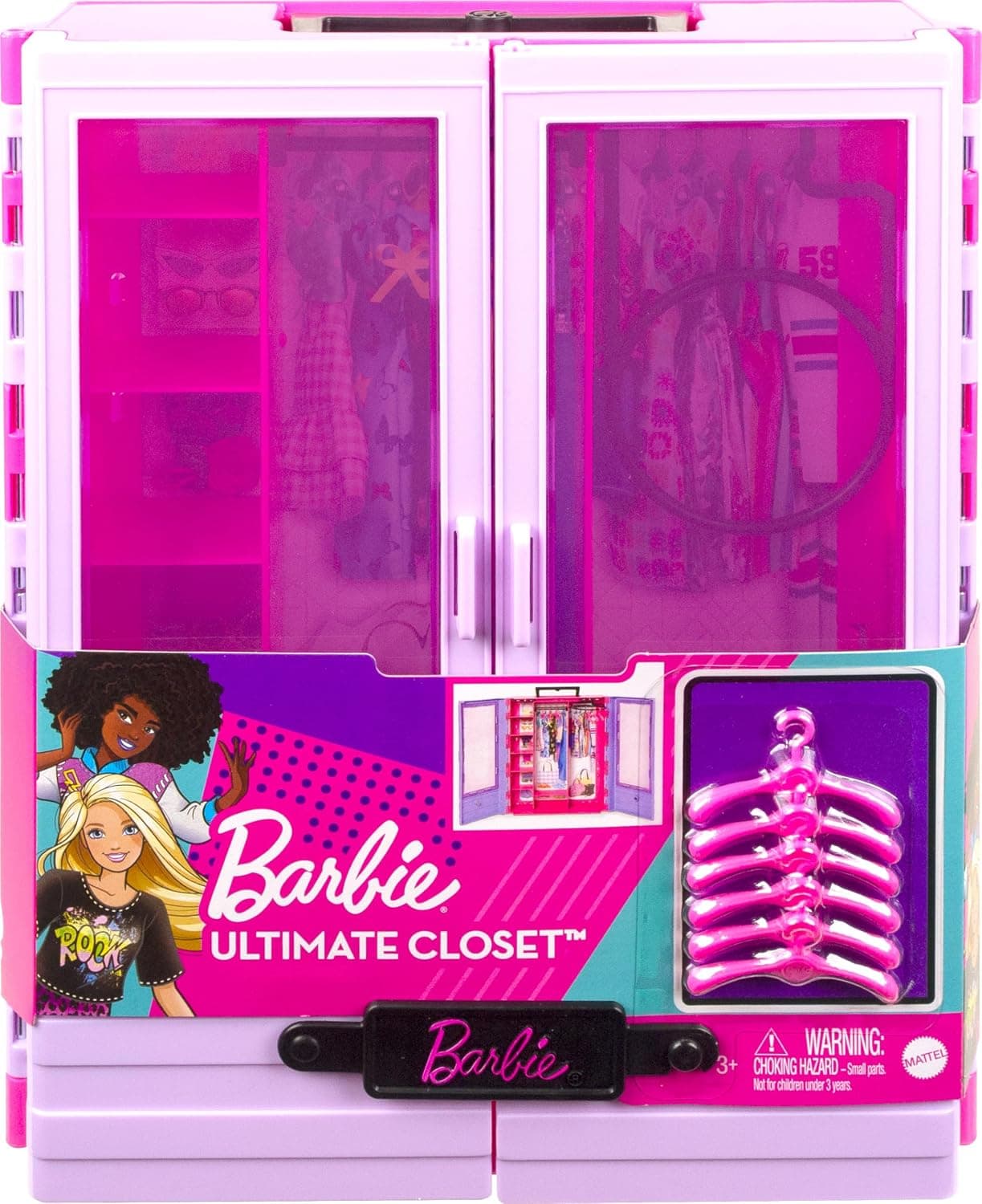 اکسسوری کمد لباس Barbie Fashionistas Ultimate، 6 چوبلباسی، مناسب بالای 3 سال اکسسوری کمد لباس Barbie Fashionistas Ultimate، 6 چوبلباسی، مناسب بالای 3 سال