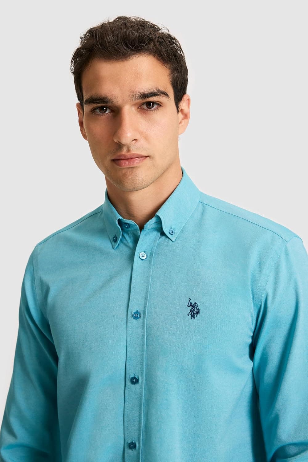 پیراهن مردانه آستینبلند ساده سبز تیره U.S. POLO ASSN. مدل 50324708 VR079 پیراهن مردانه آستینبلند ساده سبز تیره U.S. POLO ASSN. مدل 50324708 VR079