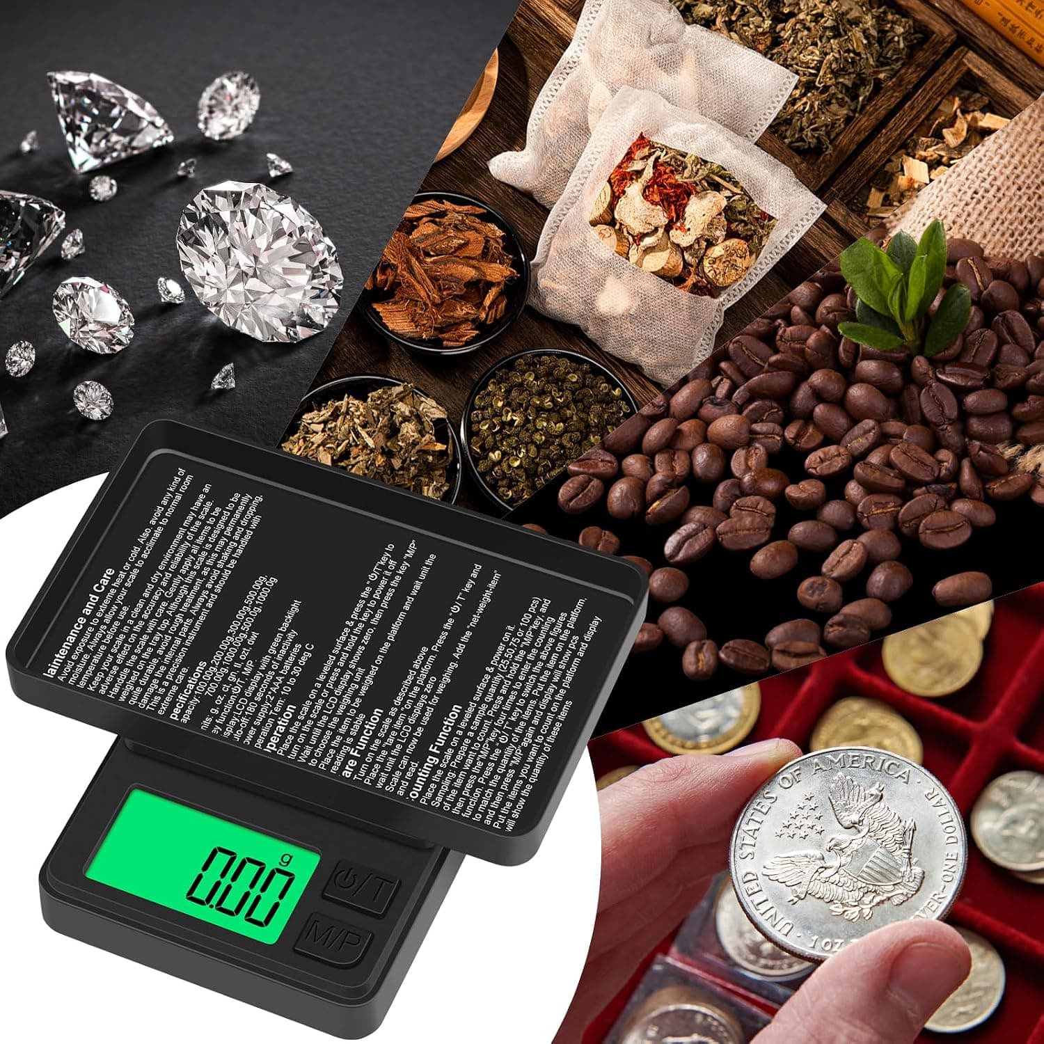 ترازو جیبی دیجیتال Diyife با کاور محافظ 1000g x 0.01g ترازو جیبی دیجیتال Diyife با کاور محافظ 1000g x 0.01g