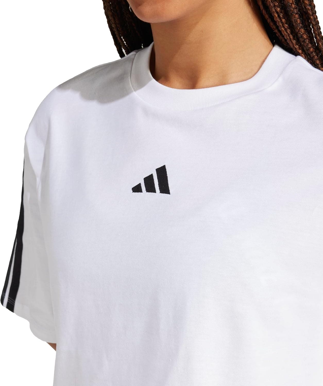تیشرت زنانه adidas Essentials نخی گشاد 3-Stripes تیشرت زنانه adidas Essentials نخی گشاد 3-Stripes
