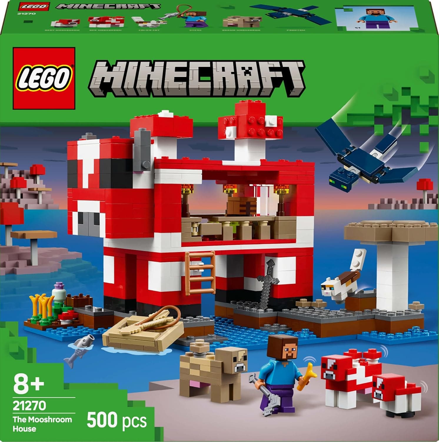 لگو Minecraft The Mooshroom House مدل 21270 لگو Minecraft The Mooshroom House مدل 21270