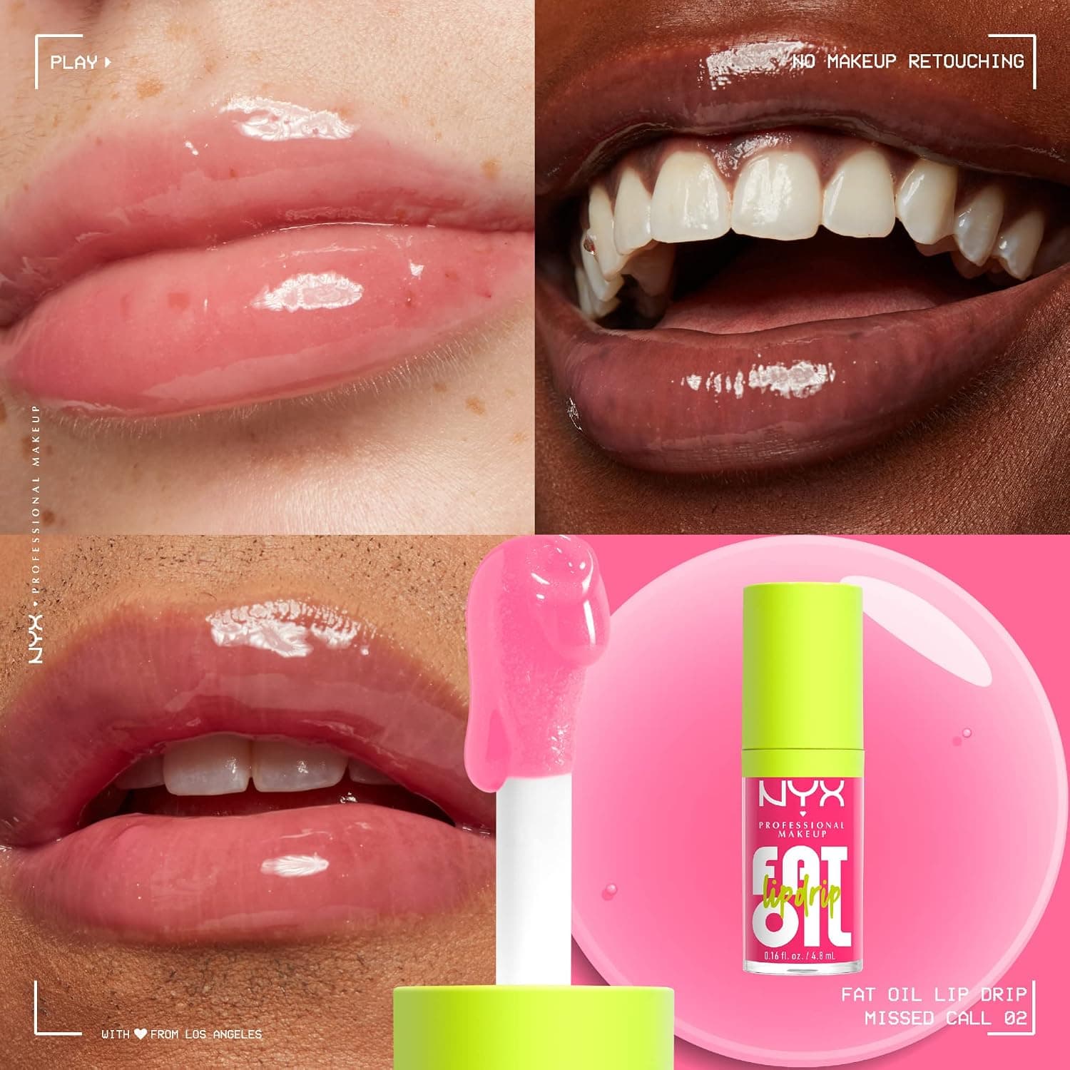 برق لب رنگی NYX PROFESSIONAL MAKEUP Fat Oil Lip Drip مدل Missed Call برق لب رنگی NYX PROFESSIONAL MAKEUP Fat Oil Lip Drip مدل Missed Call