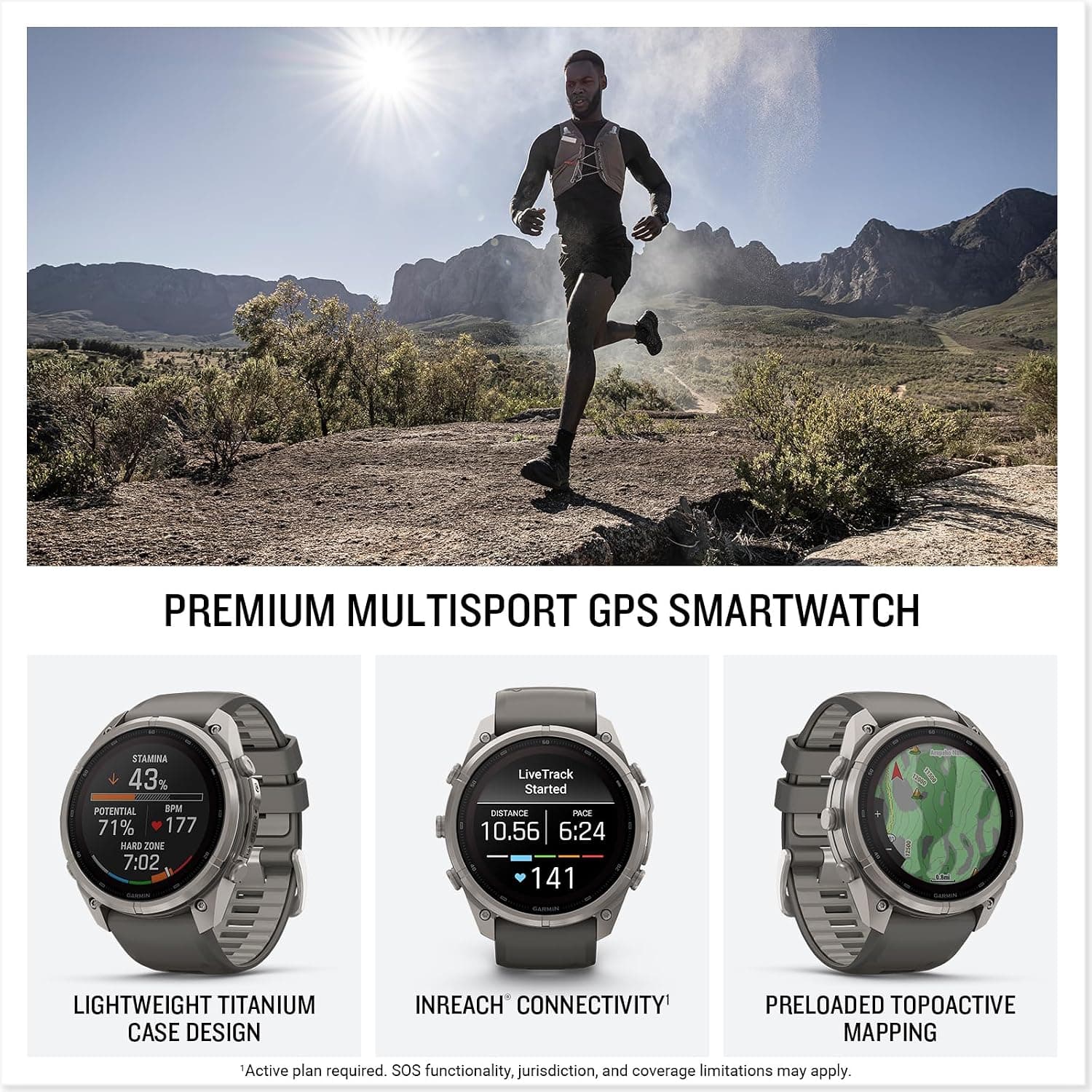 ساعت هوشمند Garmin تیتانیومی با بند سیلیکونی خاکستری مدل Fenix 9 Pro Solar 51mm ساعت هوشمند Garmin تیتانیومی با بند سیلیکونی خاکستری مدل Fenix 9 Pro Solar 51mm