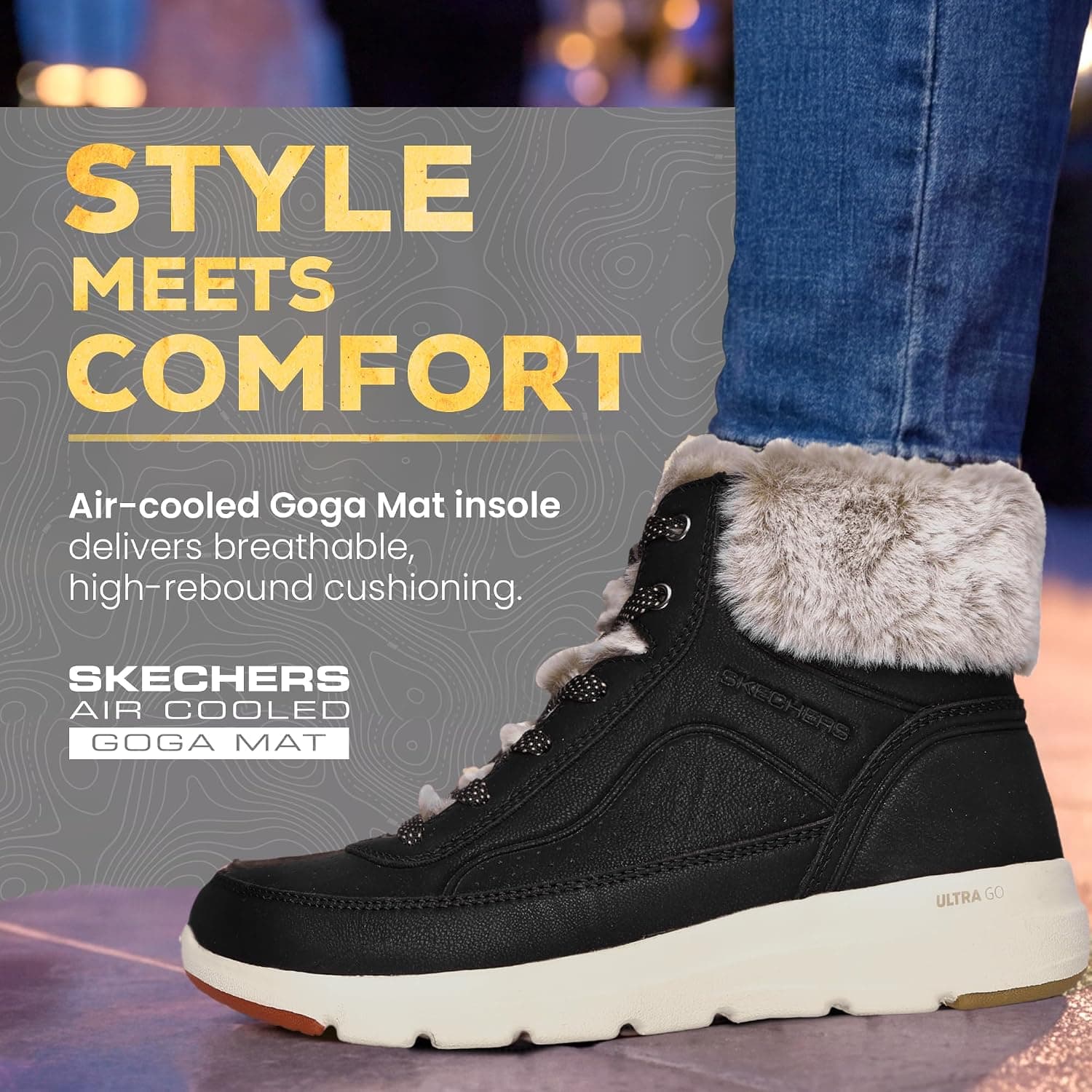 نیمبوت کتانی زنانه Skechers مدل On-The-go Glacial Ultra نیمبوت کتانی زنانه Skechers مدل On-The-go Glacial Ultra