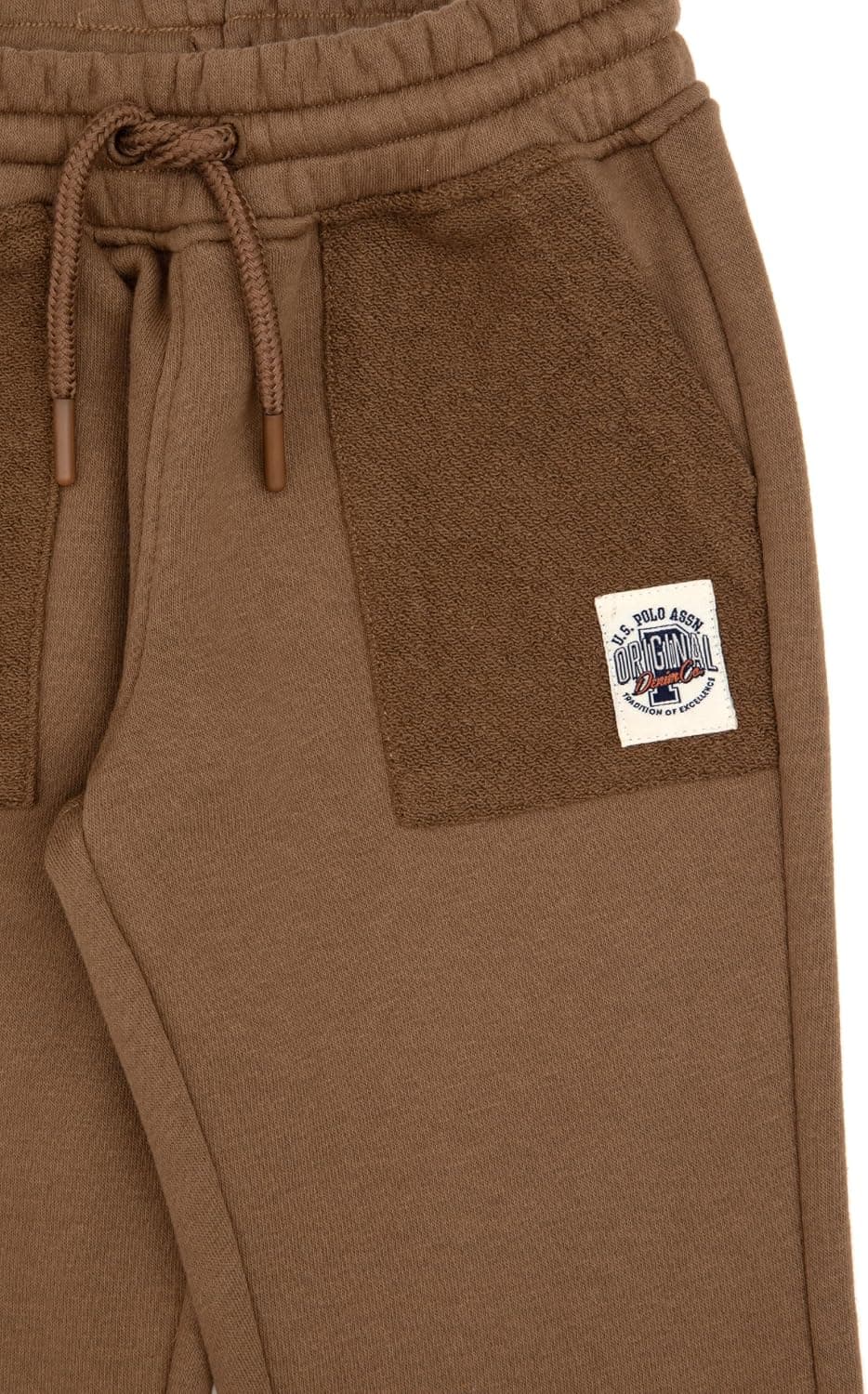 شلوار گرمکن پسرانه U.S. Polo Assn. خاکی مدل 50316468-VR027 شلوار گرمکن پسرانه U.S. Polo Assn. خاکی مدل 50316468-VR027