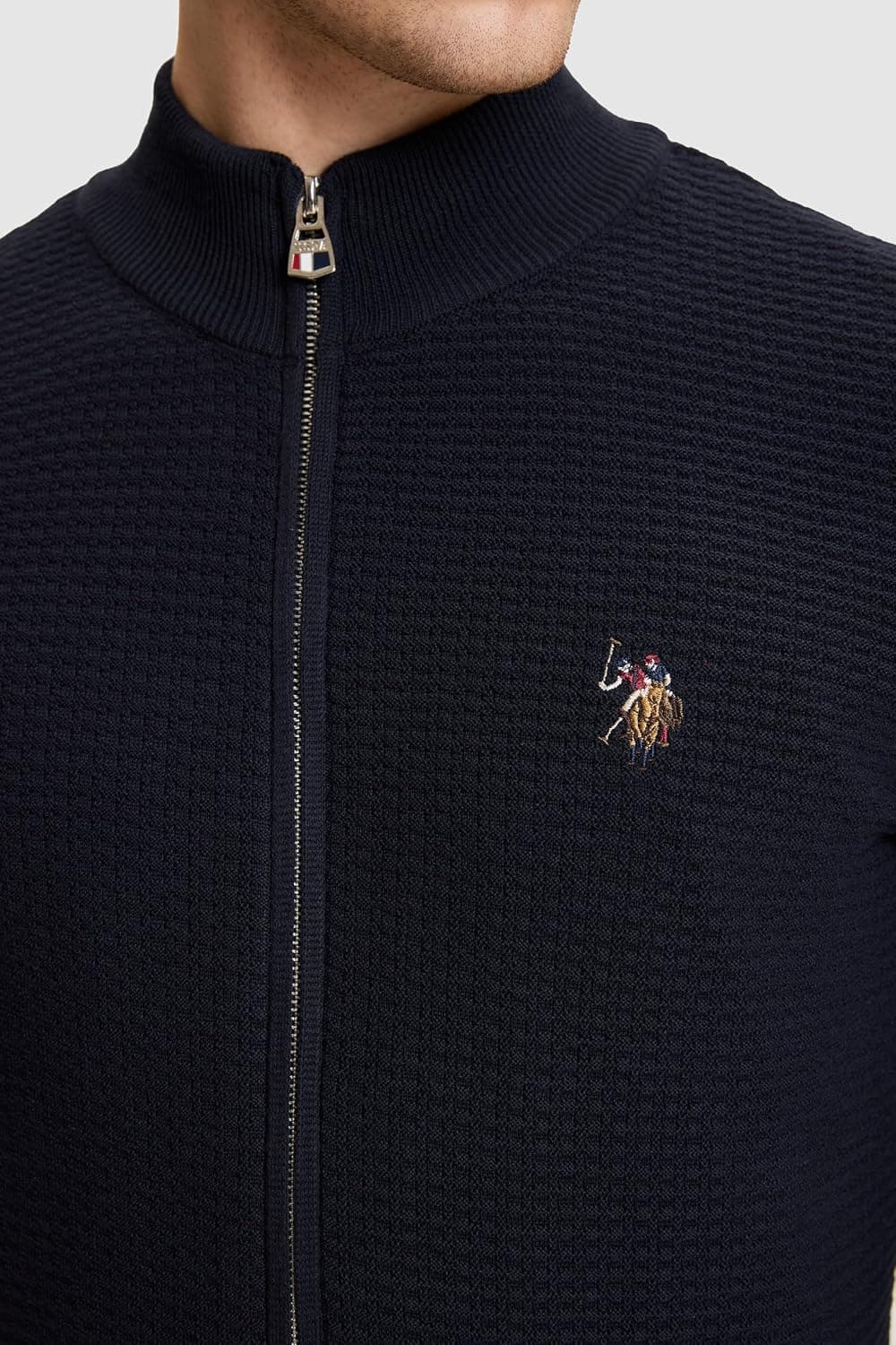 ژاکت بافت مردانه U.S. POLO ASSN. بیسیک خاکستری ملانژ مدل 50328871 VR086 ژاکت بافت مردانه U.S. POLO ASSN. بیسیک خاکستری ملانژ مدل 50328871 VR086
