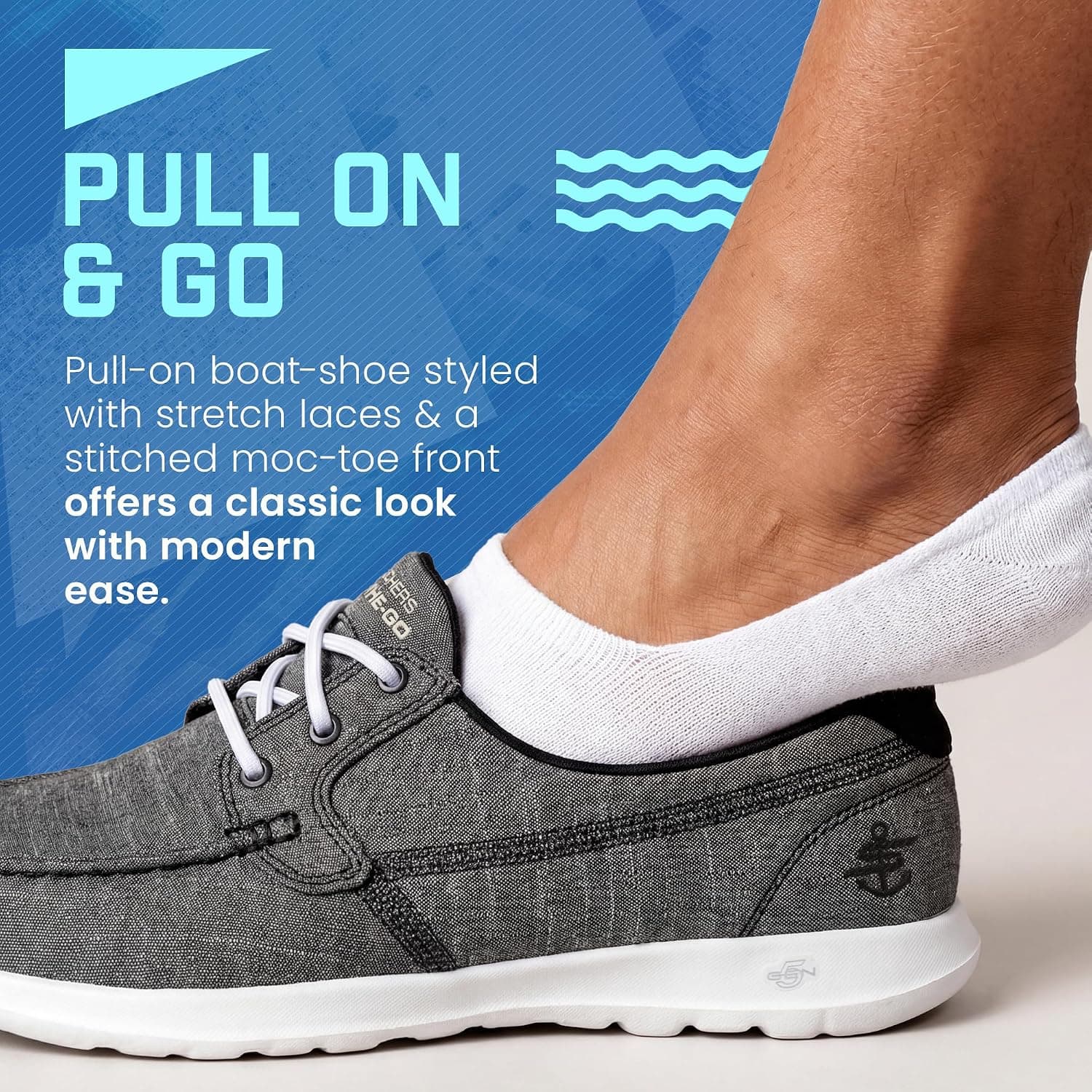 کفش قایقی زنانه Skechers مدل Go Walk Lite-15433 عریض کفش قایقی زنانه Skechers مدل Go Walk Lite-15433 عریض