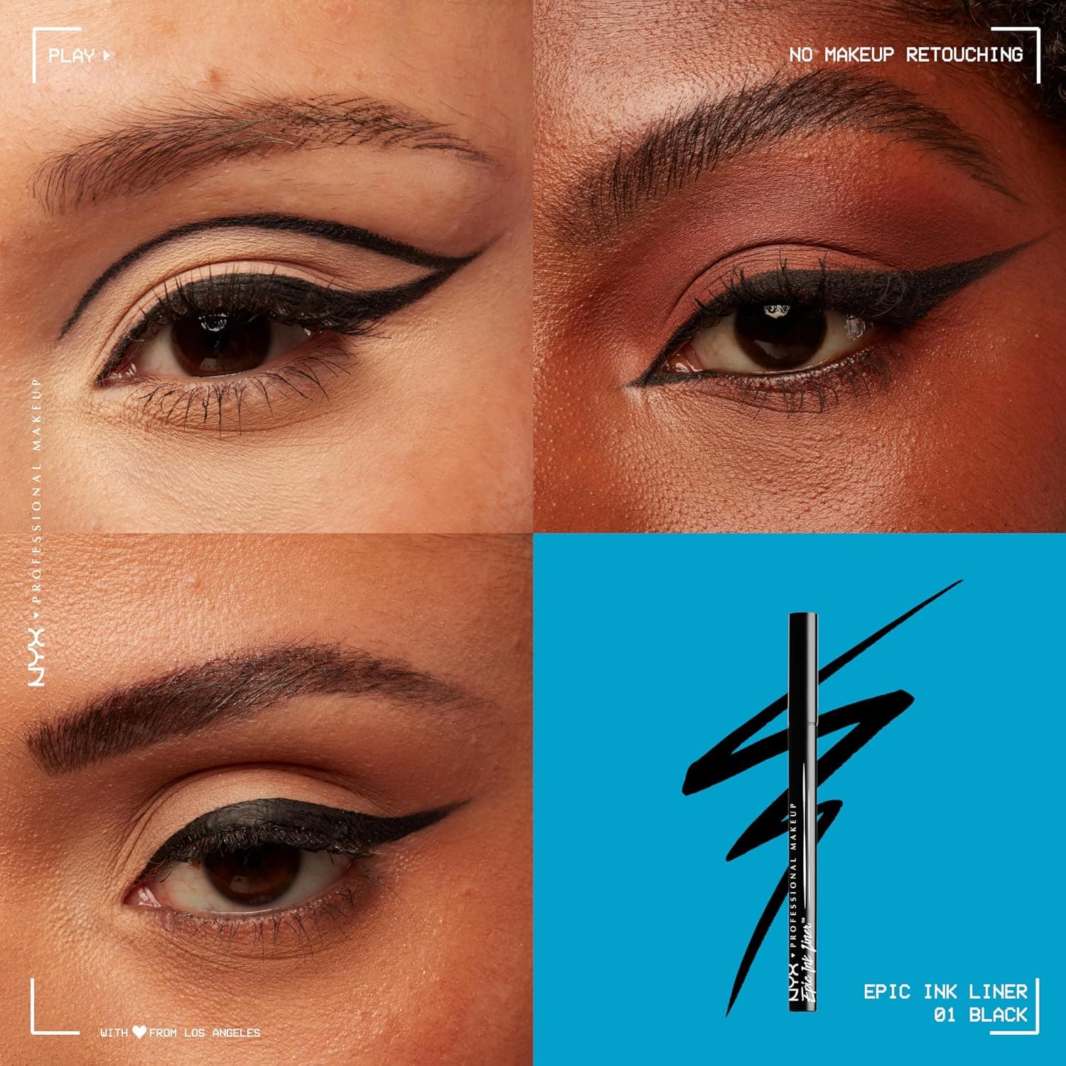 خط چشم مایع NYX PROFESSIONAL MAKEUP مشکی 01 خط چشم مایع NYX PROFESSIONAL MAKEUP مشکی 01