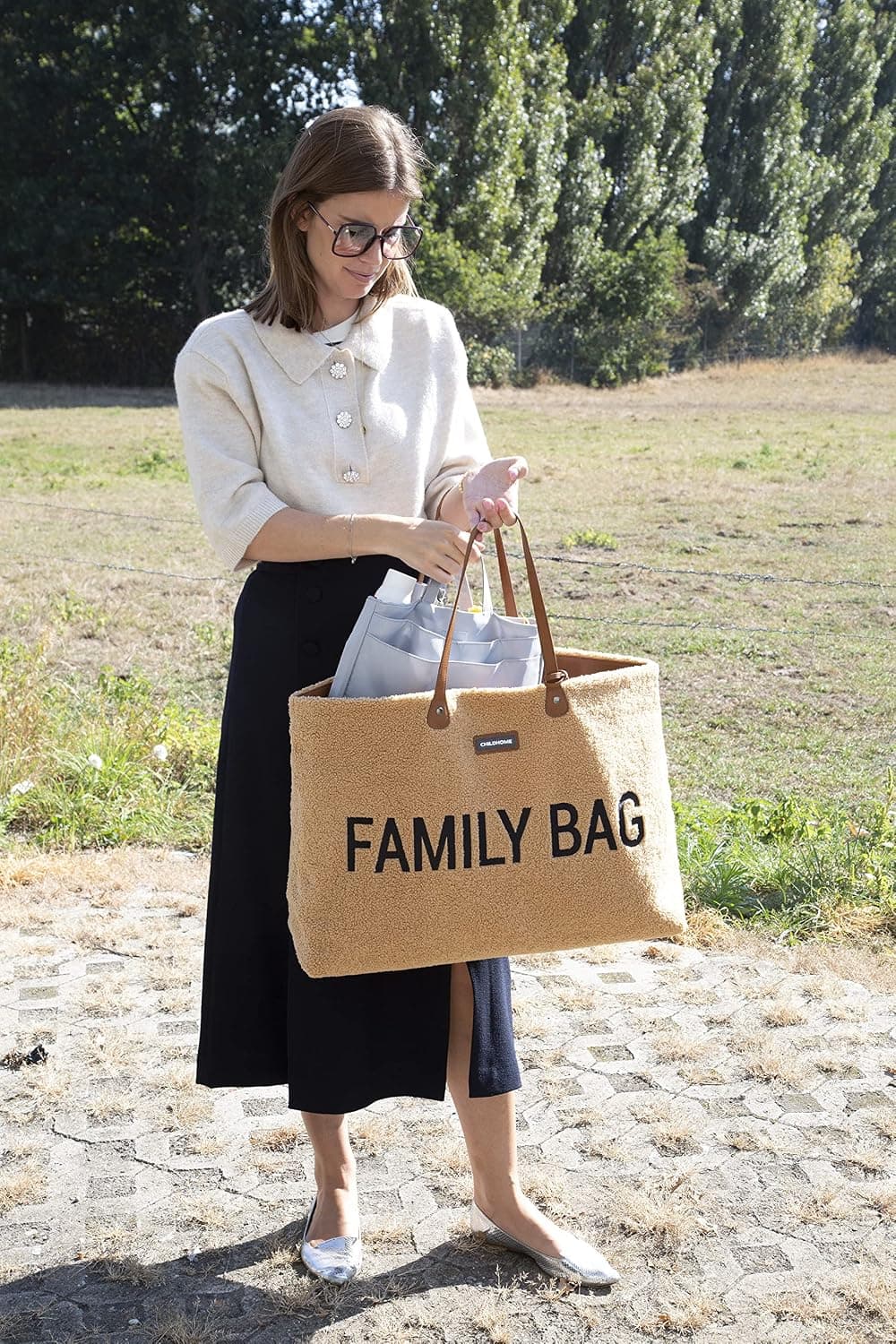 کیف پوشک و مسافرتی جادار Childhome مدل Family Bag با کیفک جداشونده، قهوهای تدی کیف پوشک و مسافرتی جادار Childhome مدل Family Bag با کیفک جداشونده، قهوهای تدی