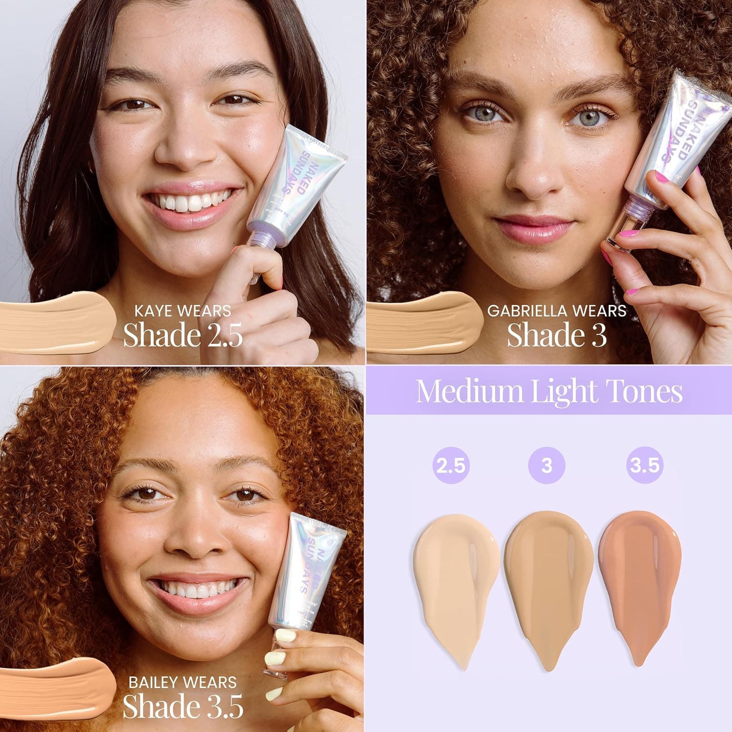 کرم پودر تینت Naked Sundays BeautyScreen Peptide SPF50 رنگ 2.5 روشن خنثی کرم پودر تینت Naked Sundays BeautyScreen Peptide SPF50 رنگ 2.5 روشن خنثی