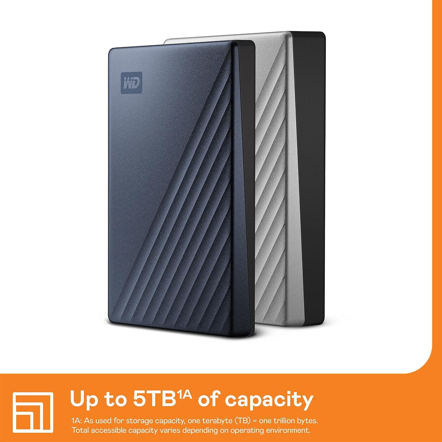 هارد دیسک اکسترنال قابل حمل Western Digital My Passport Ultra آبی 5TB سازگار با USB-C و USB 3.1 مدل BFTM0050BBL-WESN هارد دیسک اکسترنال قابل حمل Western Digital My Passport Ultra آبی 5TB سازگار با USB-C و USB 3.1 مدل BFTM0050BBL-WESN