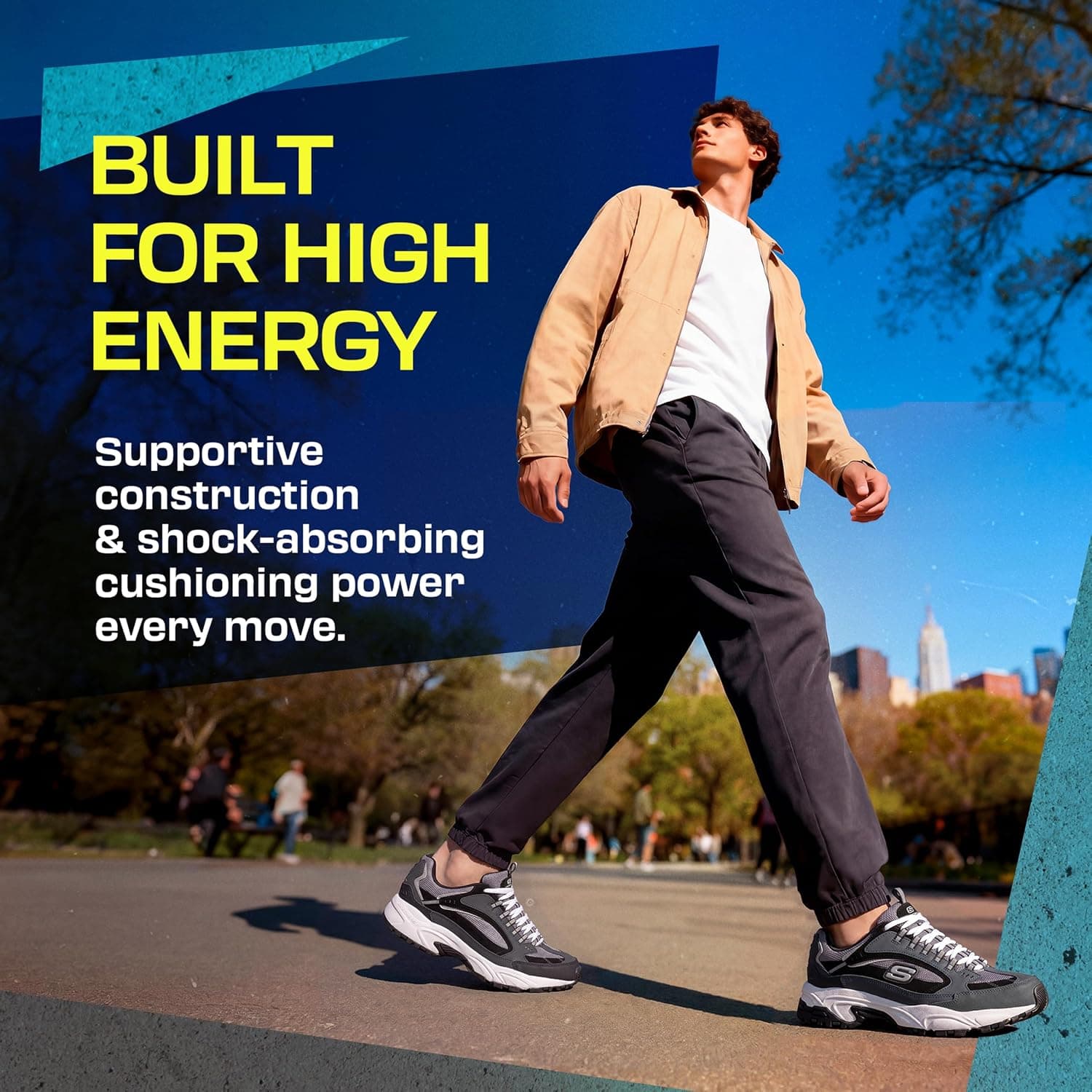 کفش اسنیکر مردانه Skechers بندی مدل Stamina-Nuovo کفش اسنیکر مردانه Skechers بندی مدل Stamina-Nuovo