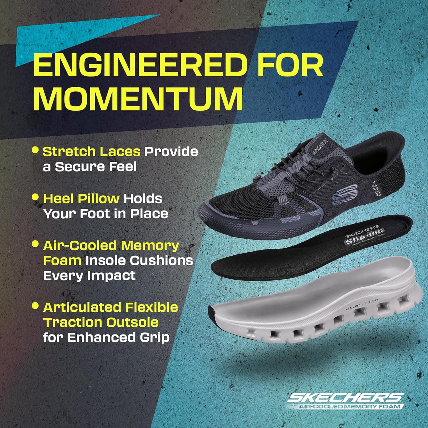 کفش اسنیکر مردانه Skechers مدل Glide-Step Pro با Hands Free Slip-in کفش اسنیکر مردانه Skechers مدل Glide-Step Pro با Hands Free Slip-in