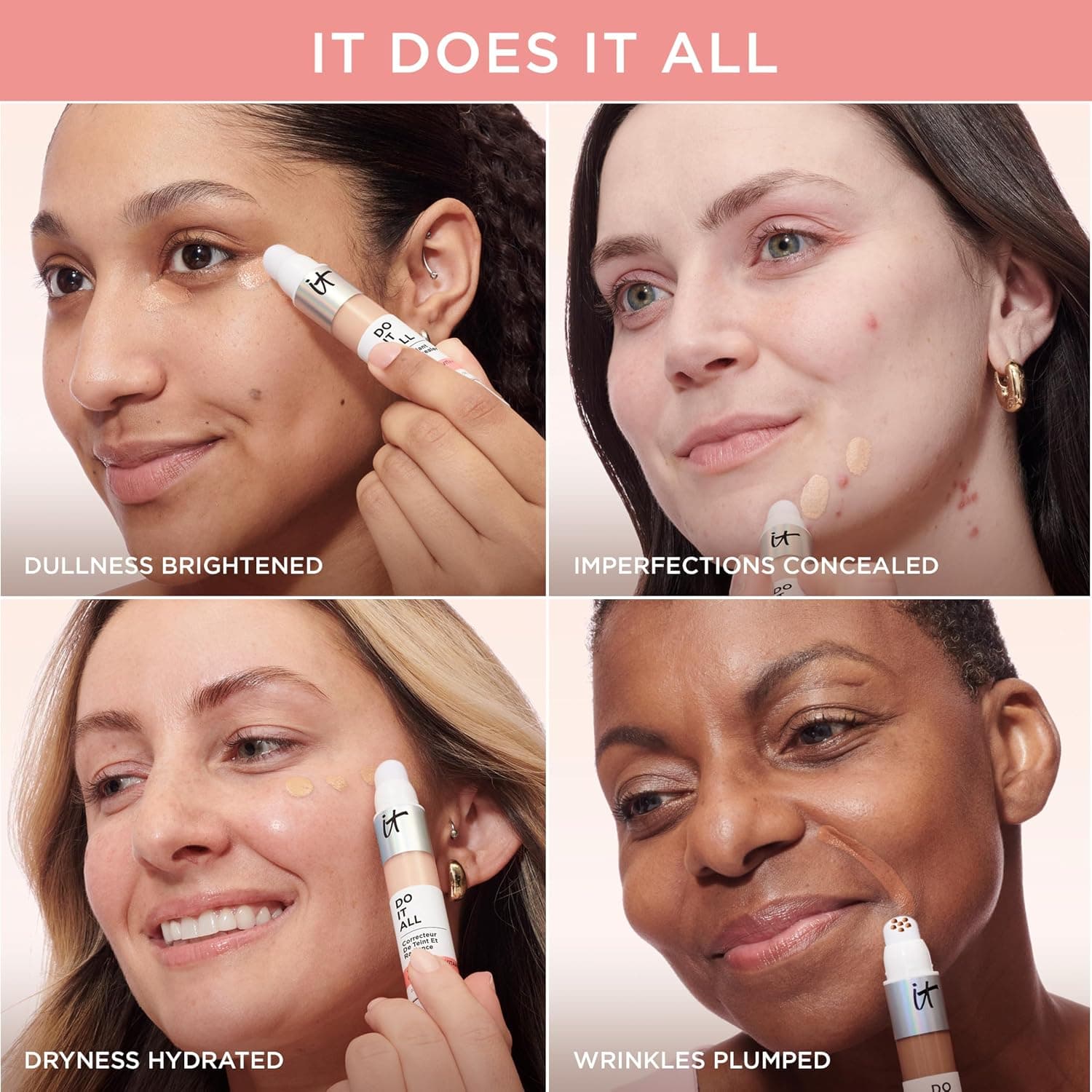 کانسیلر سرمی It Cosmetics Do It All با جلوه درخشان رنگ Light Neutral 210 کانسیلر سرمی It Cosmetics Do It All با جلوه درخشان رنگ Light Neutral 210