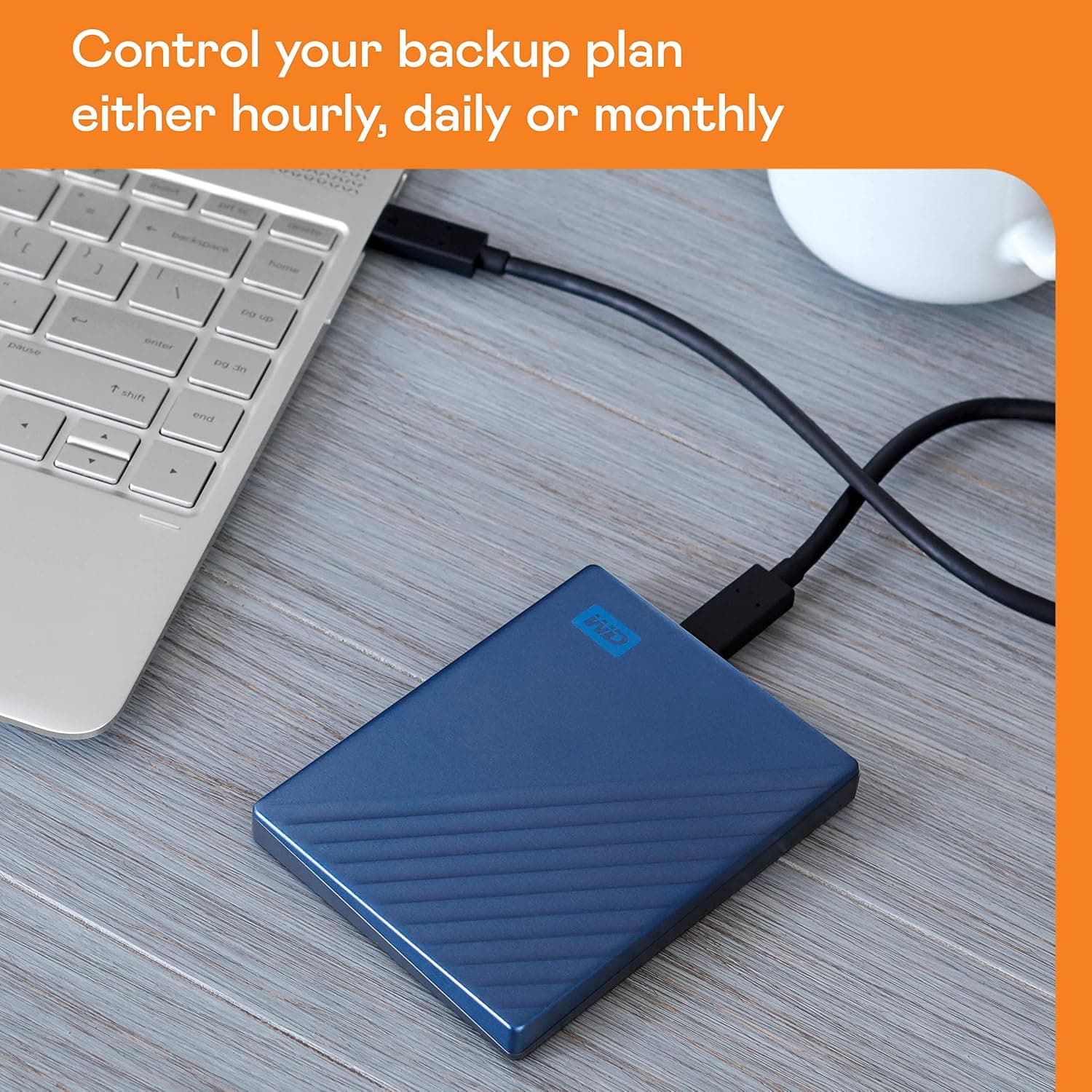 هارد دیسک اکسترنال قابل حمل Western Digital My Passport Ultra آبی 5TB سازگار با USB-C و USB 3.1 مدل BFTM0050BBL-WESN هارد دیسک اکسترنال قابل حمل Western Digital My Passport Ultra آبی 5TB سازگار با USB-C و USB 3.1 مدل BFTM0050BBL-WESN