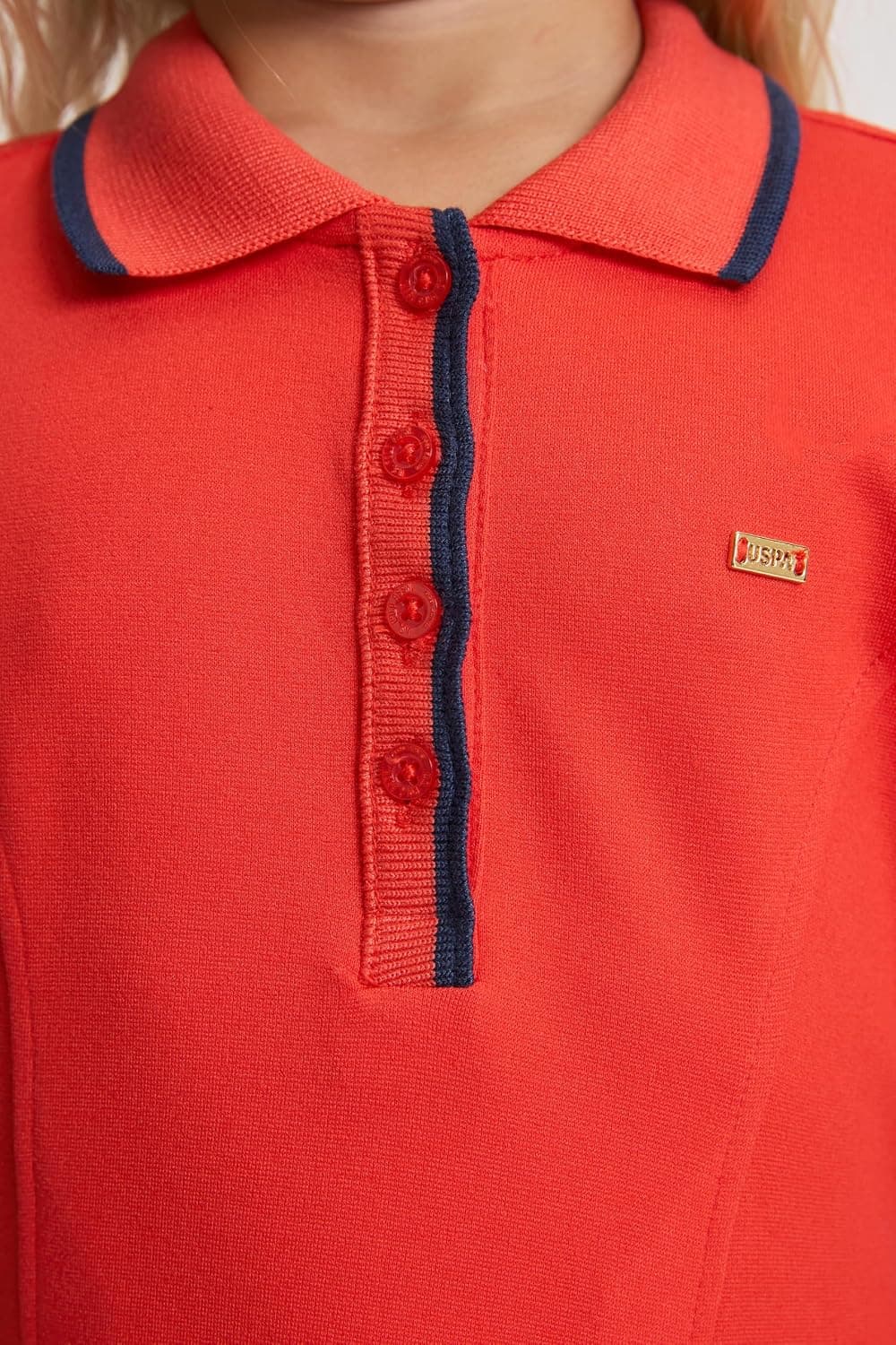 پیراهن دخترانه U.S. POLO ASSN. بافت قرمز فرم A یقه پولو مدل 50325673 VR213 پیراهن دخترانه U.S. POLO ASSN. بافت قرمز فرم A یقه پولو مدل 50325673 VR213