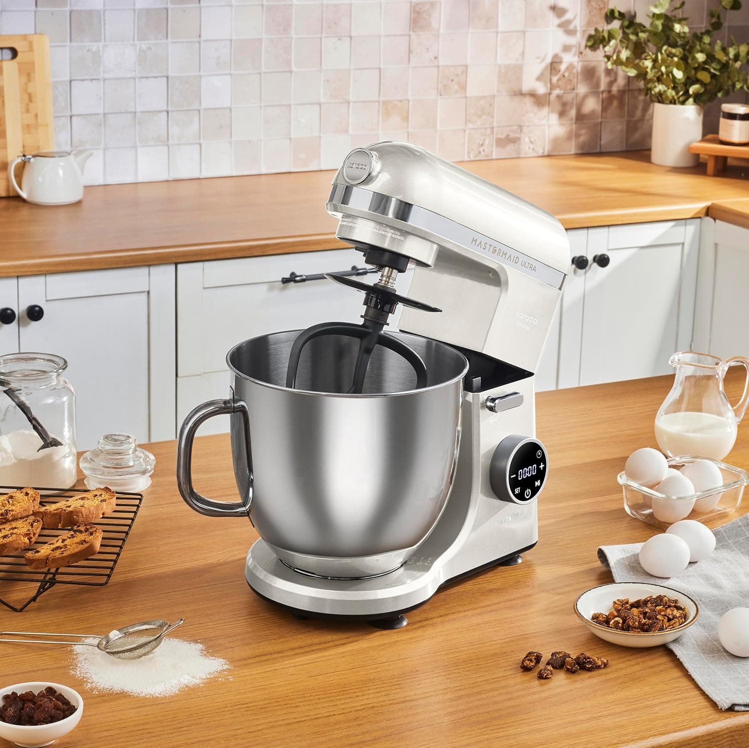ماشین خمیرگیری KARACA Mastermaid Chef دیجیتال نمایشگر نور ستارهای 7L مدل Ultra D2000W ماشین خمیرگیری KARACA Mastermaid Chef دیجیتال نمایشگر نور ستارهای 7L مدل Ultra D2000W