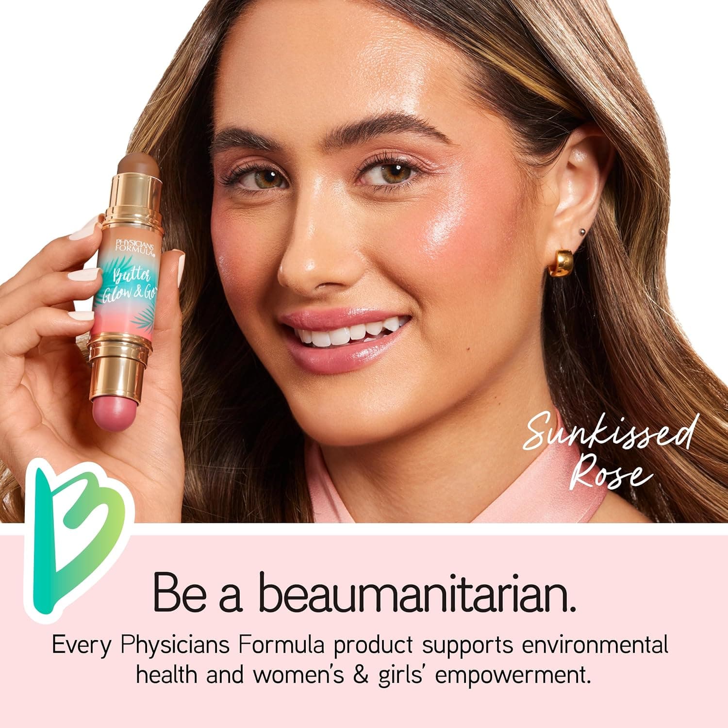 استیک چندمنظوره Physicians Formula Butter Glow & Go با کره Murumuru، وگان و بدون تست حیوانی، رنگ Sunkissed Rose استیک چندمنظوره Physicians Formula Butter Glow & Go با کره Murumuru، وگان و بدون تست حیوانی، رنگ Sunkissed Rose