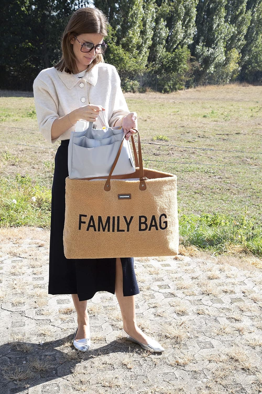 کیف پوشک و مسافرتی جادار Childhome مدل Family Bag با کیفک جداشونده، قهوهای تدی کیف پوشک و مسافرتی جادار Childhome مدل Family Bag با کیفک جداشونده، قهوهای تدی