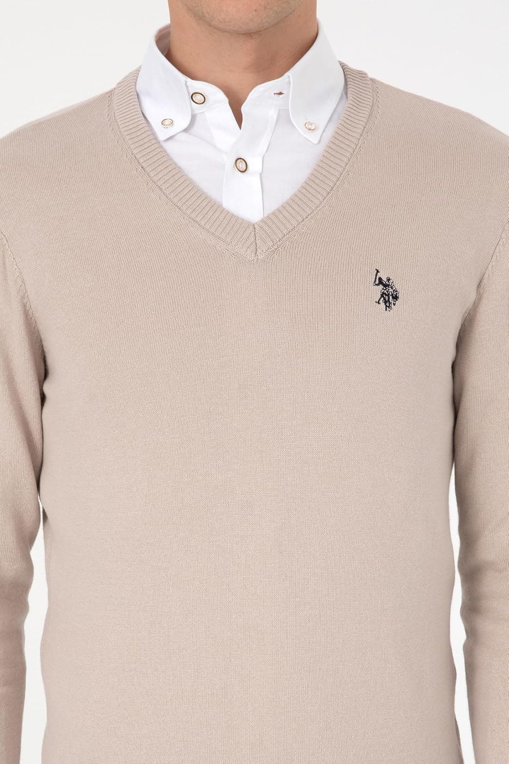 پلیور مردانه U.S. POLO ASSN. رنگ سنگی مدل 50313662-VR049 پلیور مردانه U.S. POLO ASSN. رنگ سنگی مدل 50313662-VR049