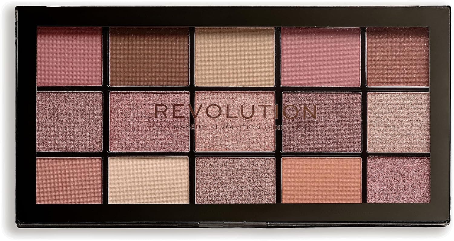 پالت سایه چشم Revolution Beauty London مدل Reloaded ۱۵ رنگ مات و شیمری 16.5g پالت سایه چشم Revolution Beauty London مدل Reloaded ۱۵ رنگ مات و شیمری 16.5g